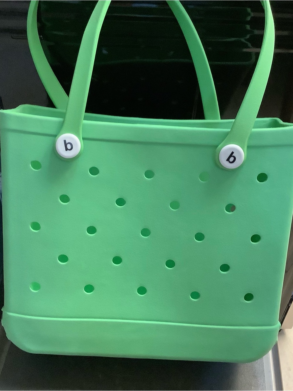 Green Perforated Tote Bag – Casual Everyday Carry